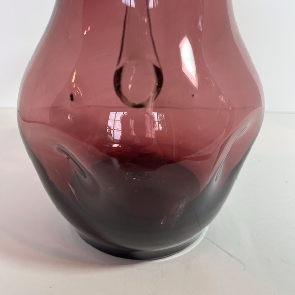 Vintage Amethyst Blown Bischoff Art Glass Pitcher - Picture 5 of 9